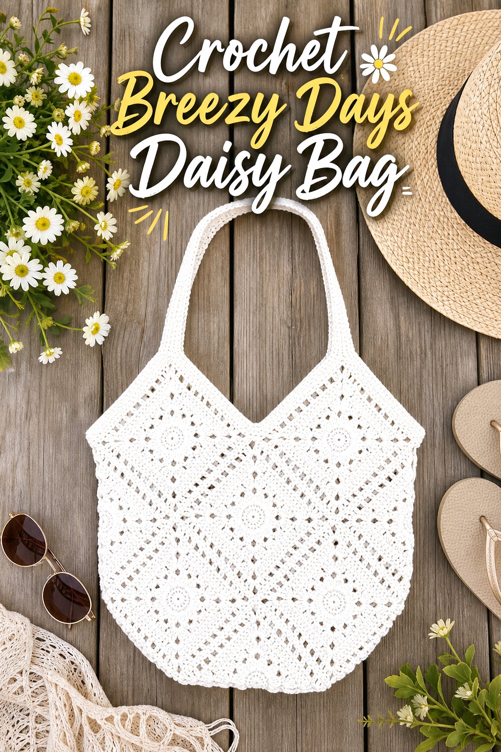 Crochet Breezy Days Daisy Bag