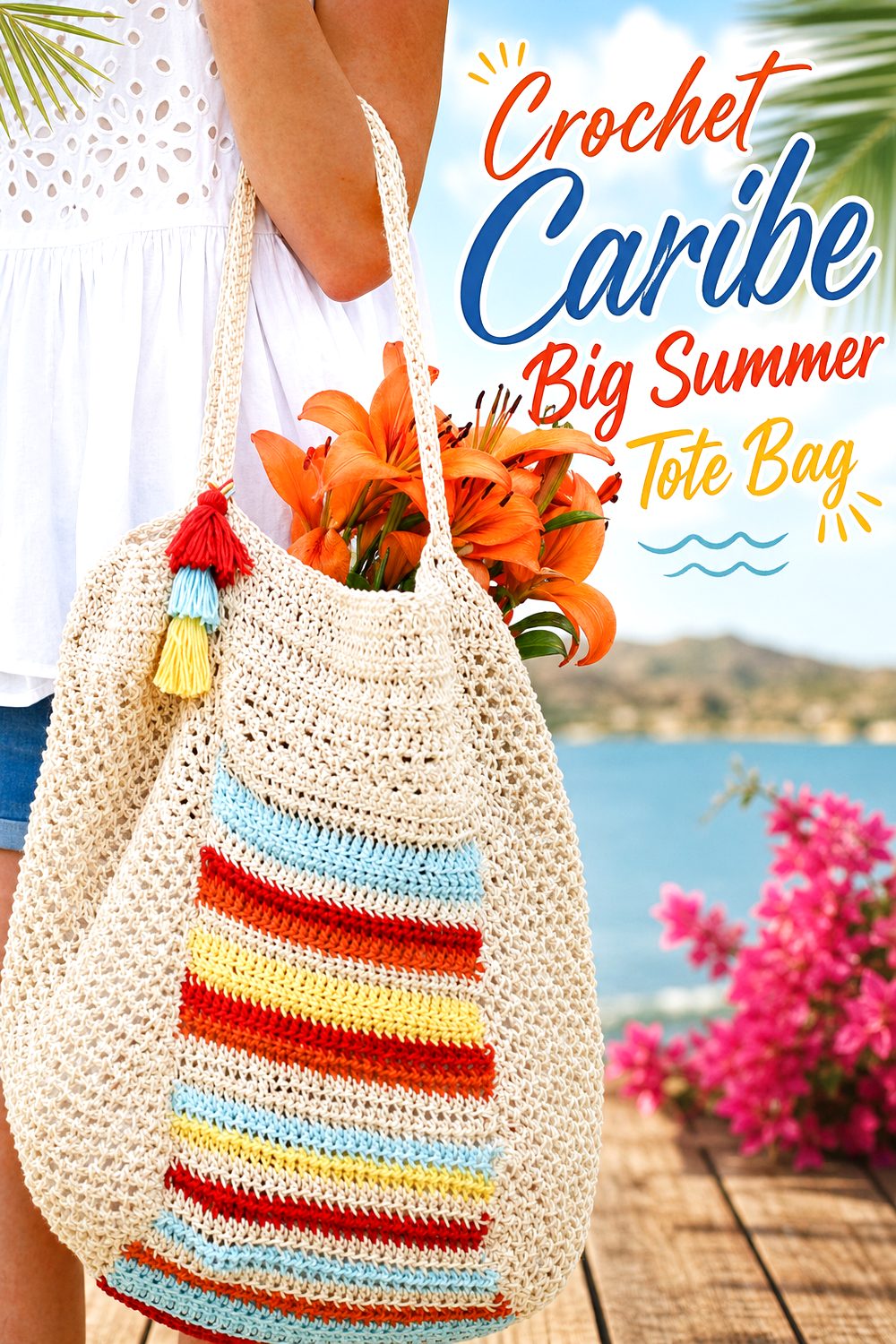 Crochet Caribe Big Summer Tote Bag