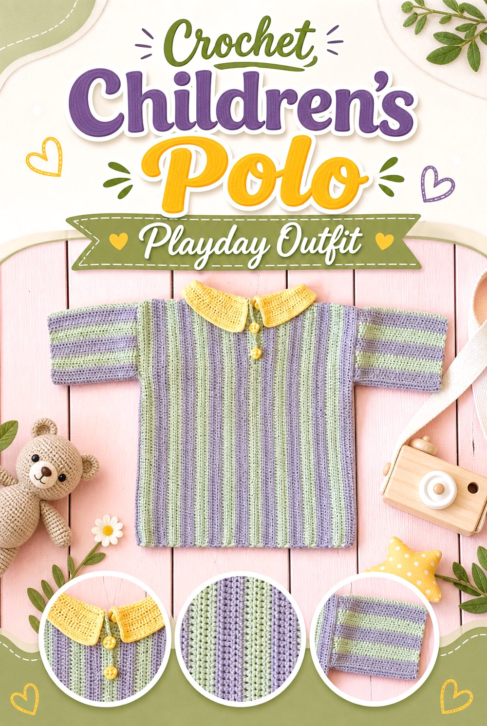 Crochet Children’s Polo Playday Outfit