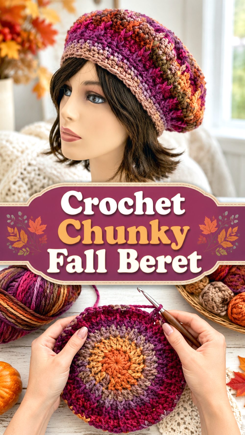 Crochet Chunky Fall Beret