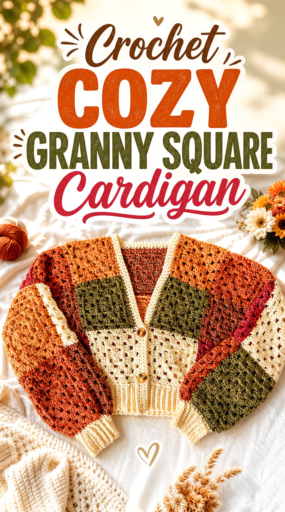 Crochet Cozy Granny Square Cardigan