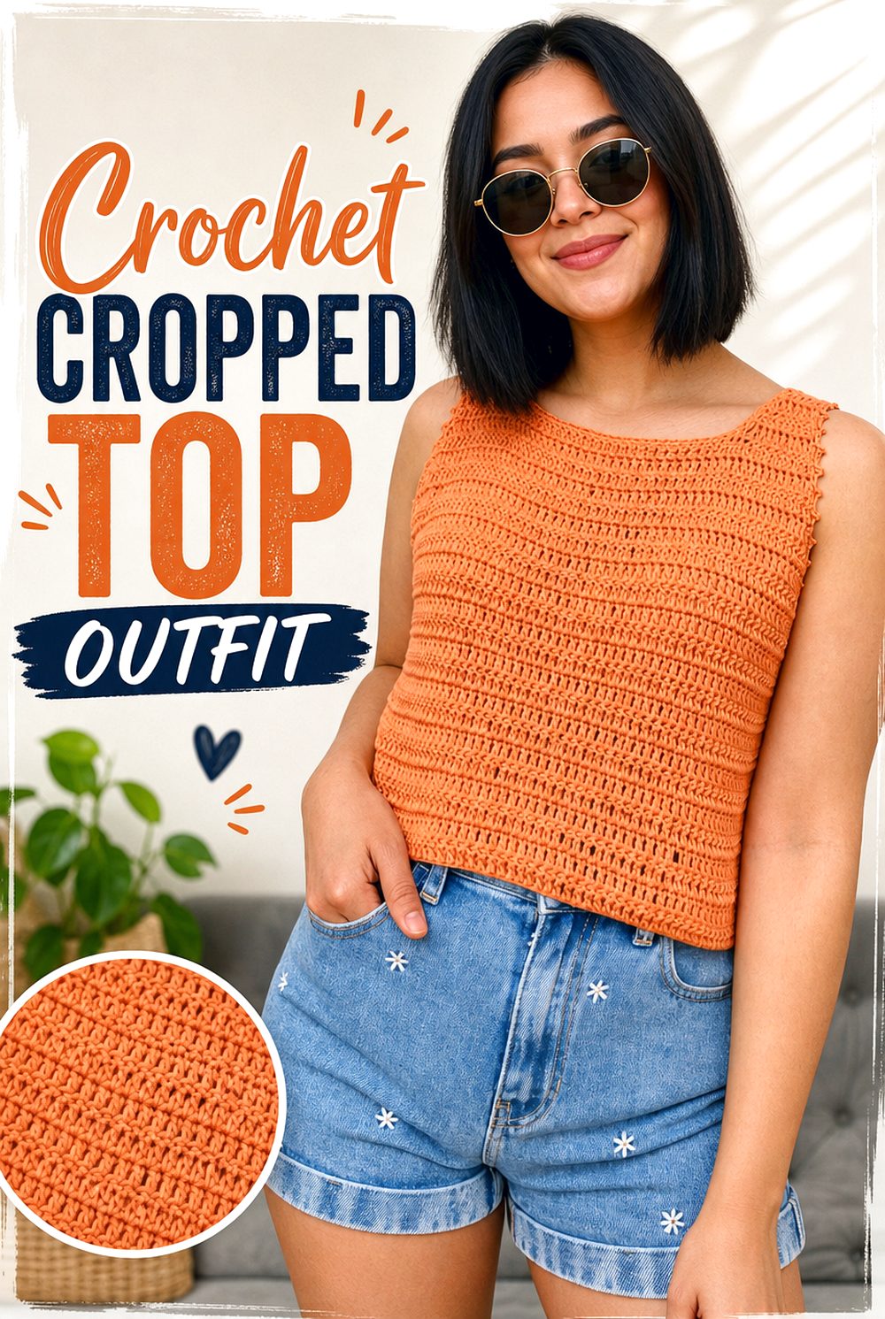 Crochet Cropped Top Outfit