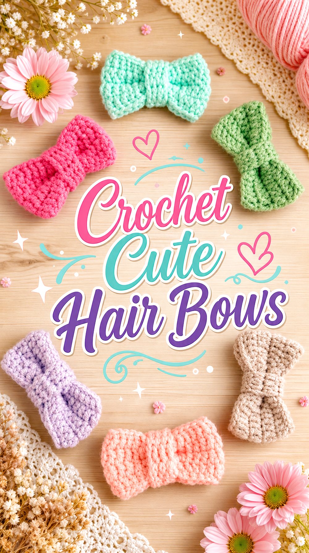 Crochet Cute Hair Bows