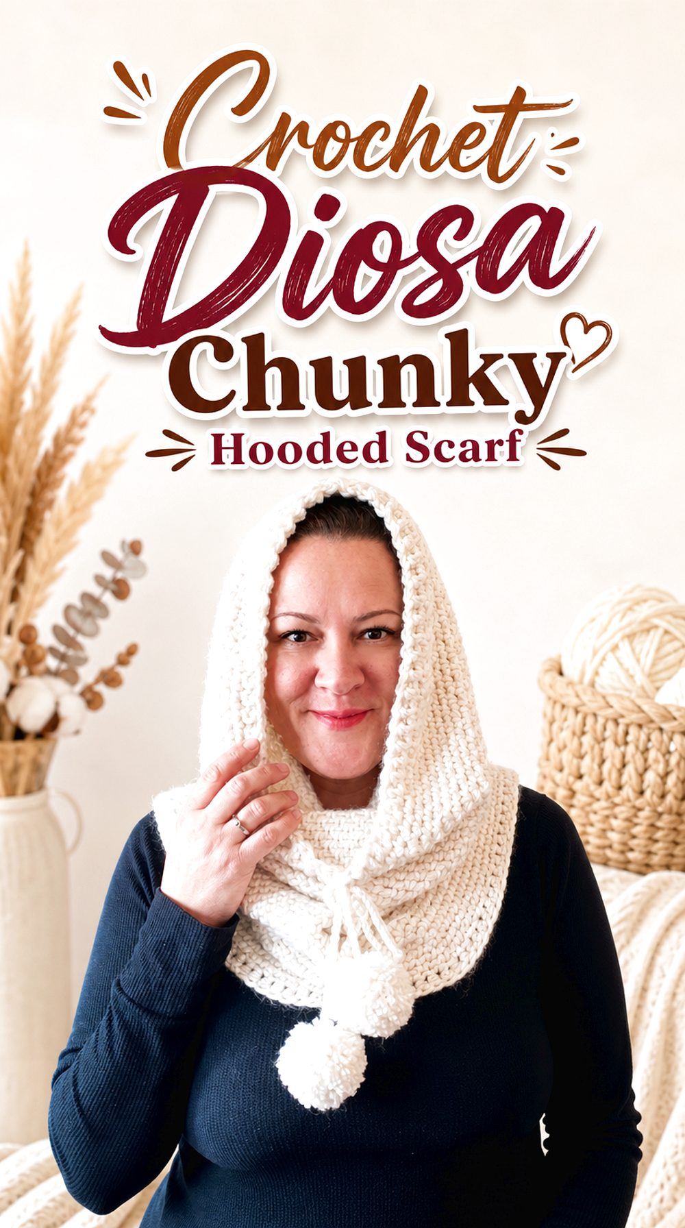 Crochet Diosa Chunky Hooded Scarf