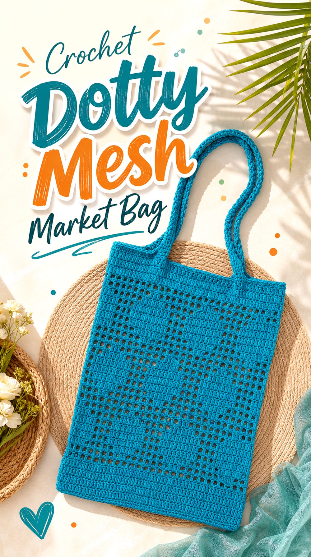 Crochet Dotty Mesh Market Bag
