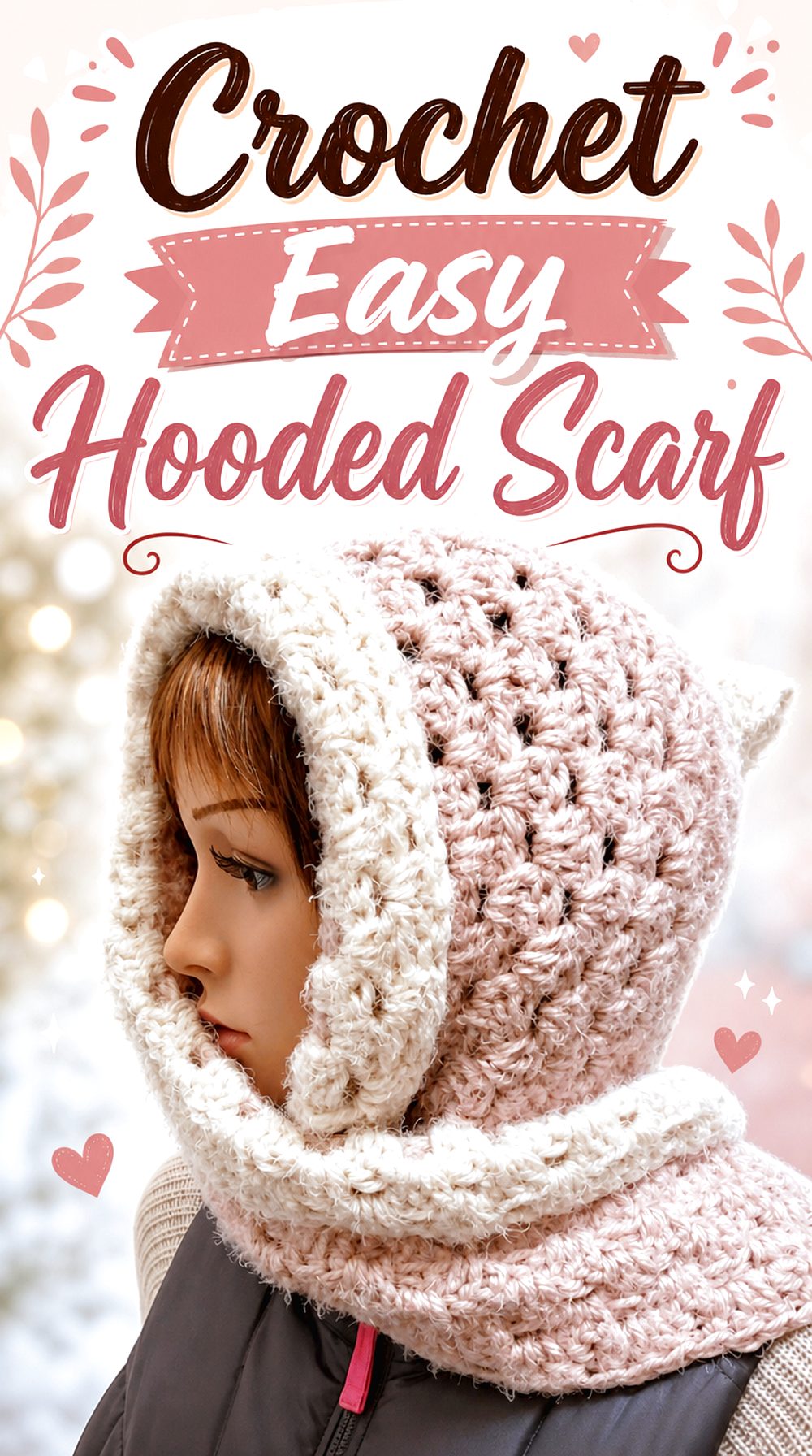 Crochet Easy Hooded Scarf