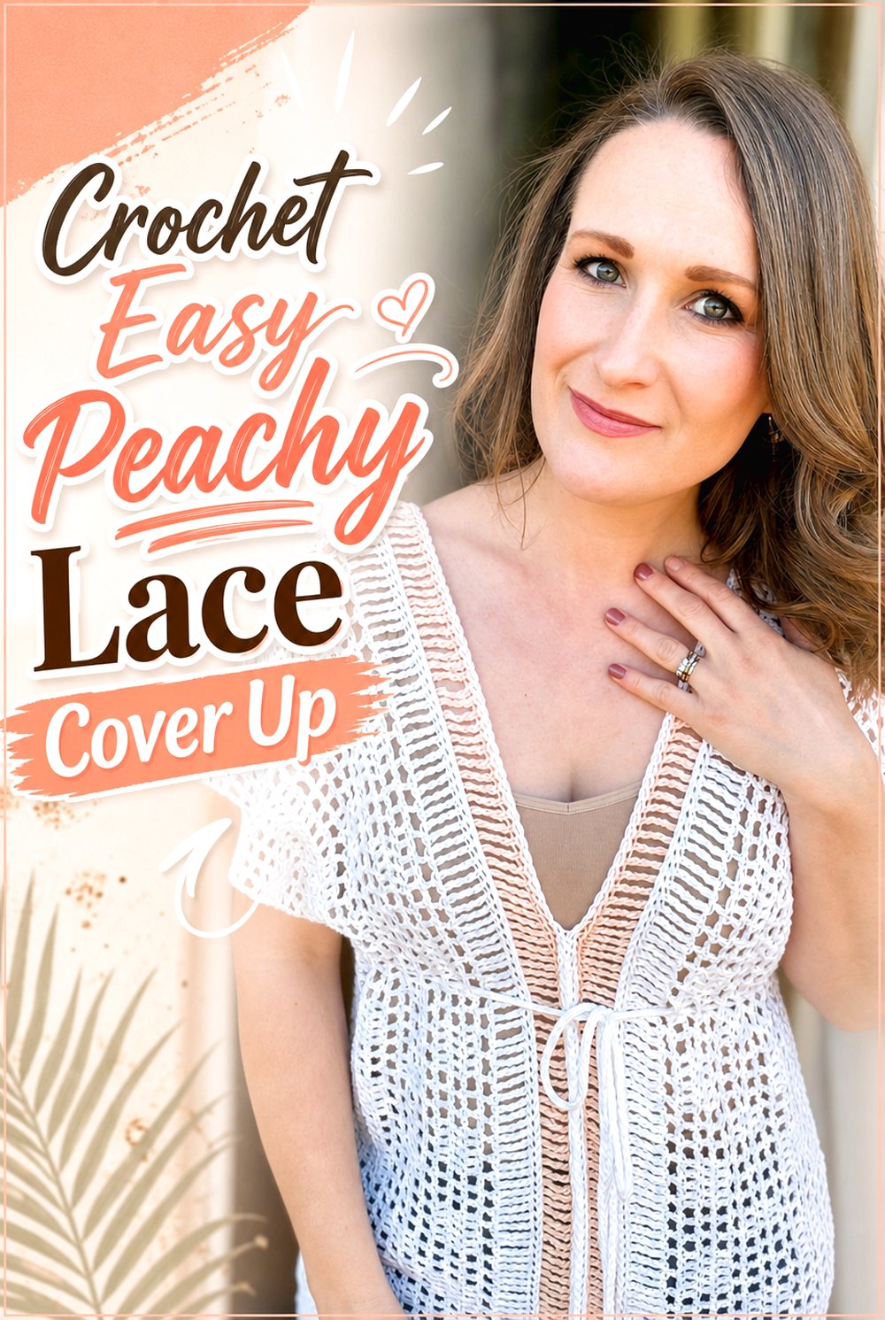 Crochet Easy Peachy Lace Cover Up