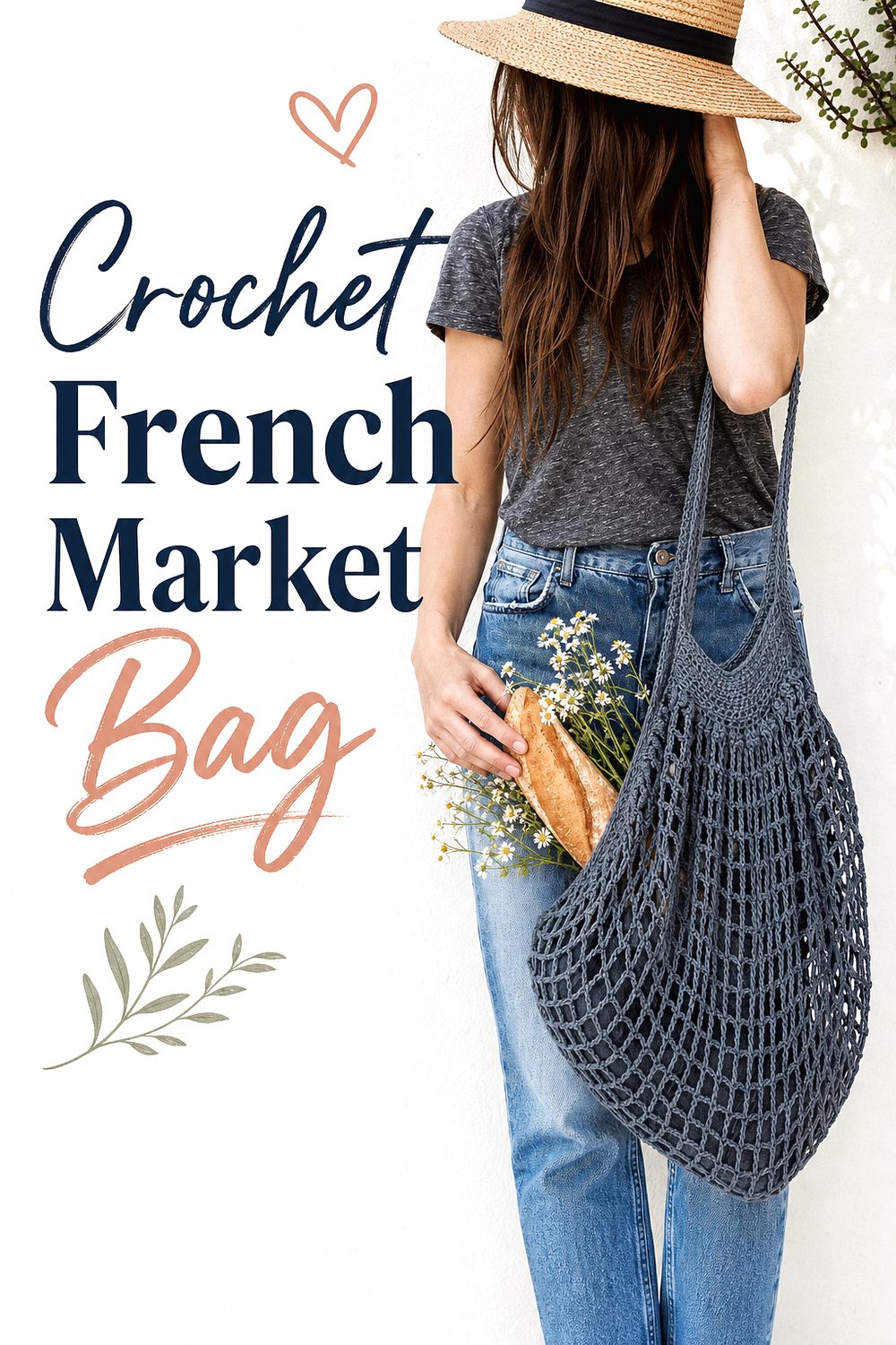 Crochet French Market Bag