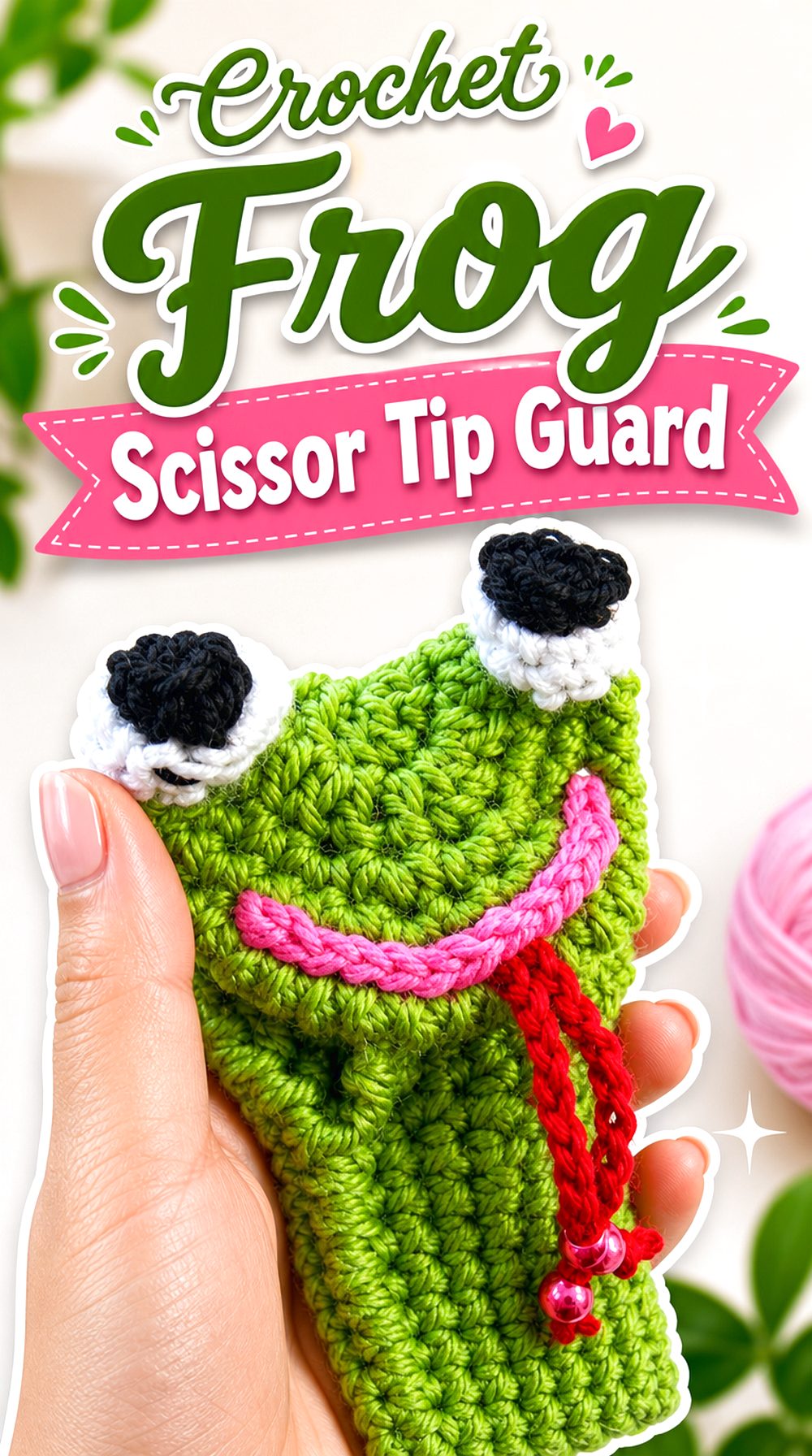 Crochet Frog Scissor Tip Guard