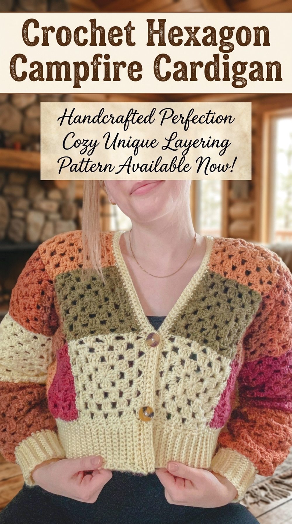 Crochet Hexagon Campfire Cardigan