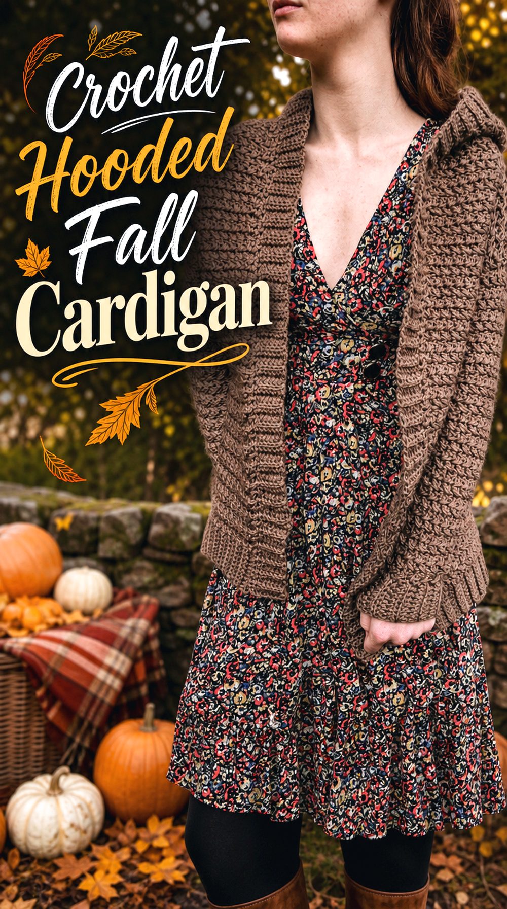 Crochet Hooded Fall Cardigan
