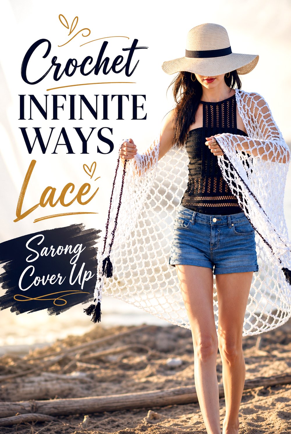 Crochet Infinite Ways Lace Sarong Cover Up