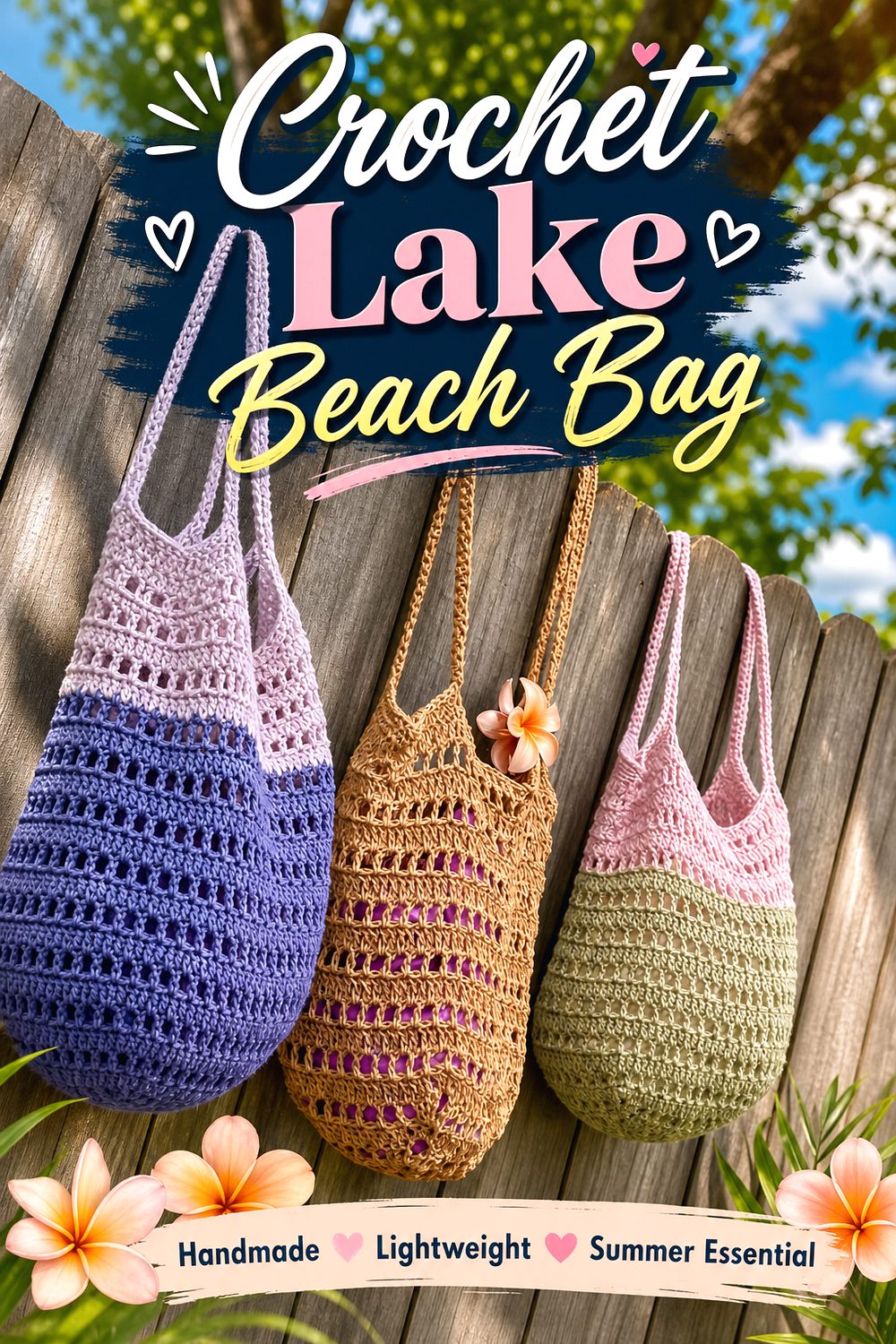 Crochet Lake Beach Bag