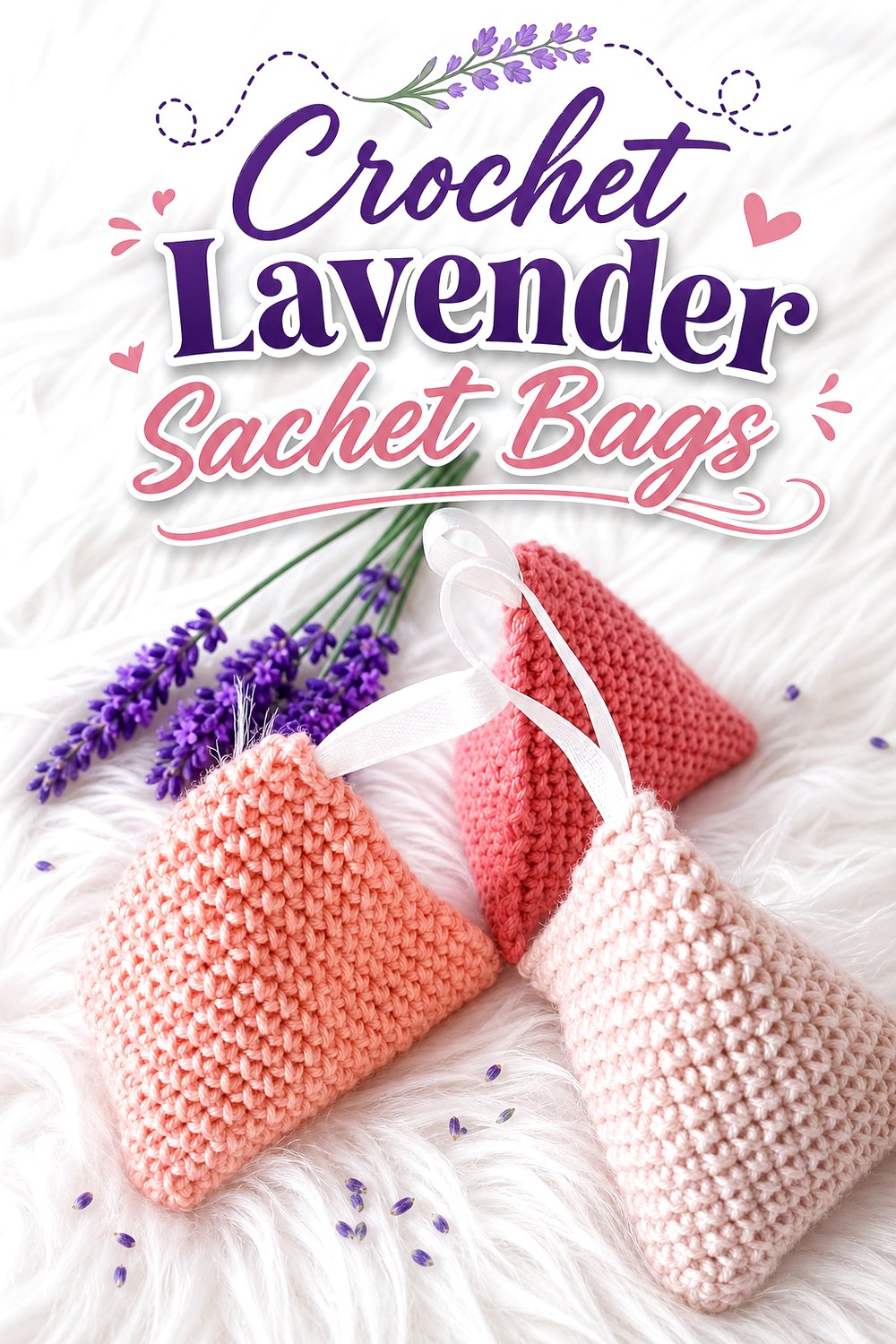 Crochet Lavender Sachet Bags