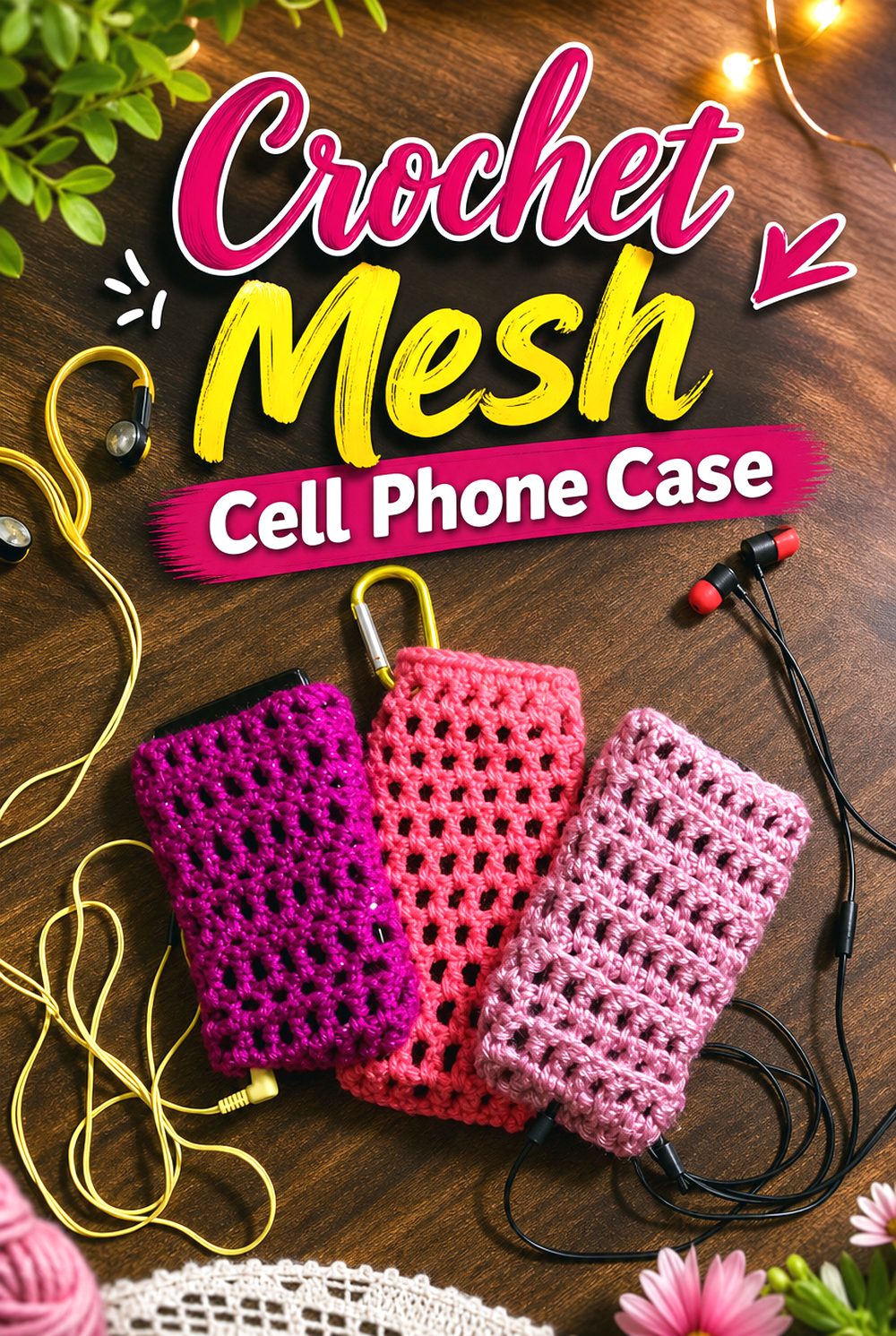 Crochet Mesh Cell Phone Case