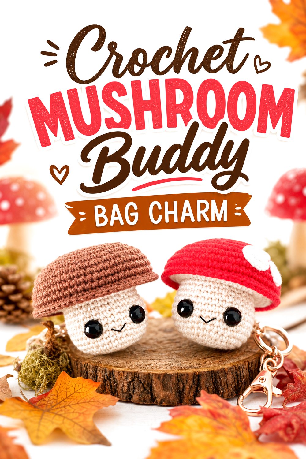 Crochet Mushroom Buddy Bag Charm