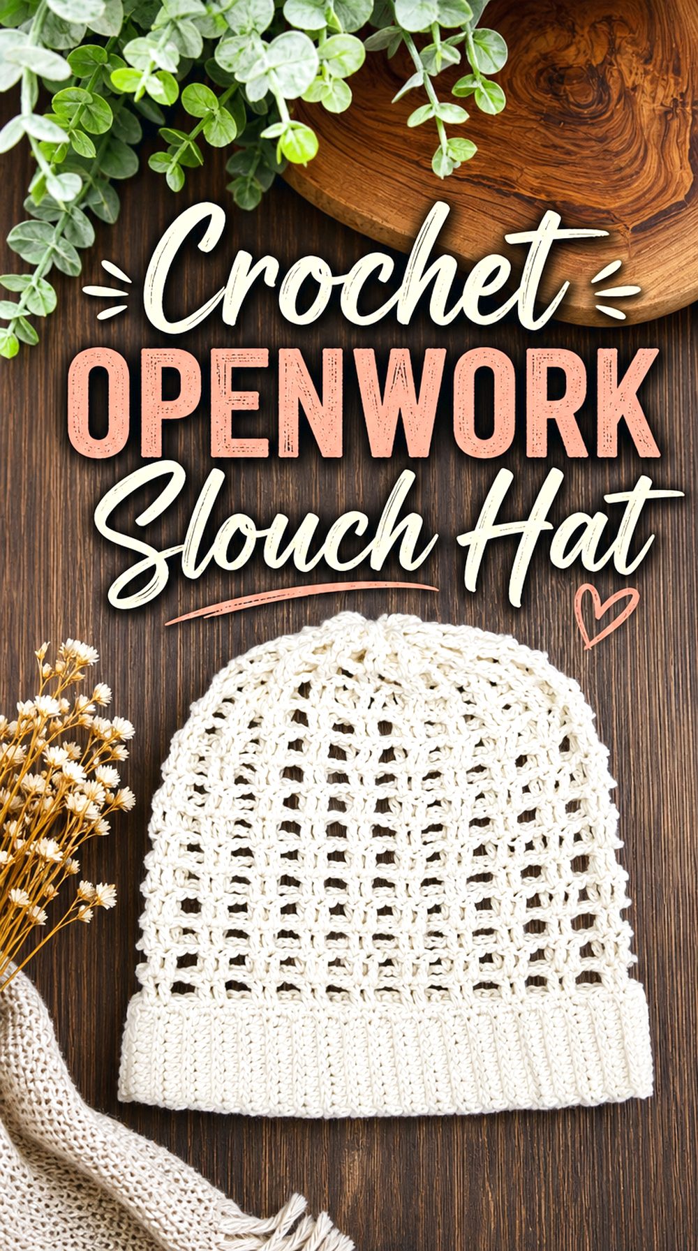 Crochet Openwork Slouch Hat