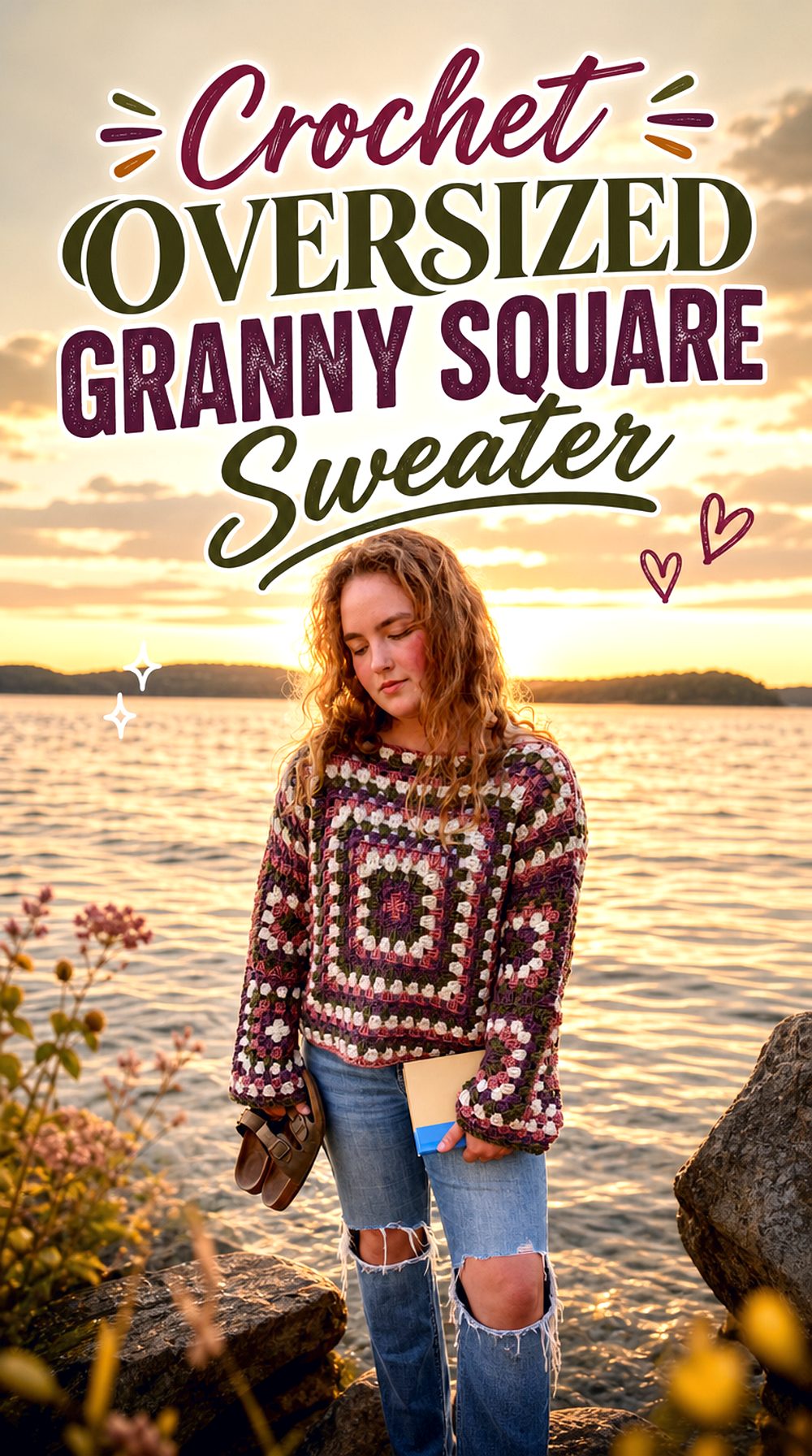 Crochet Oversized Granny Square Sweater