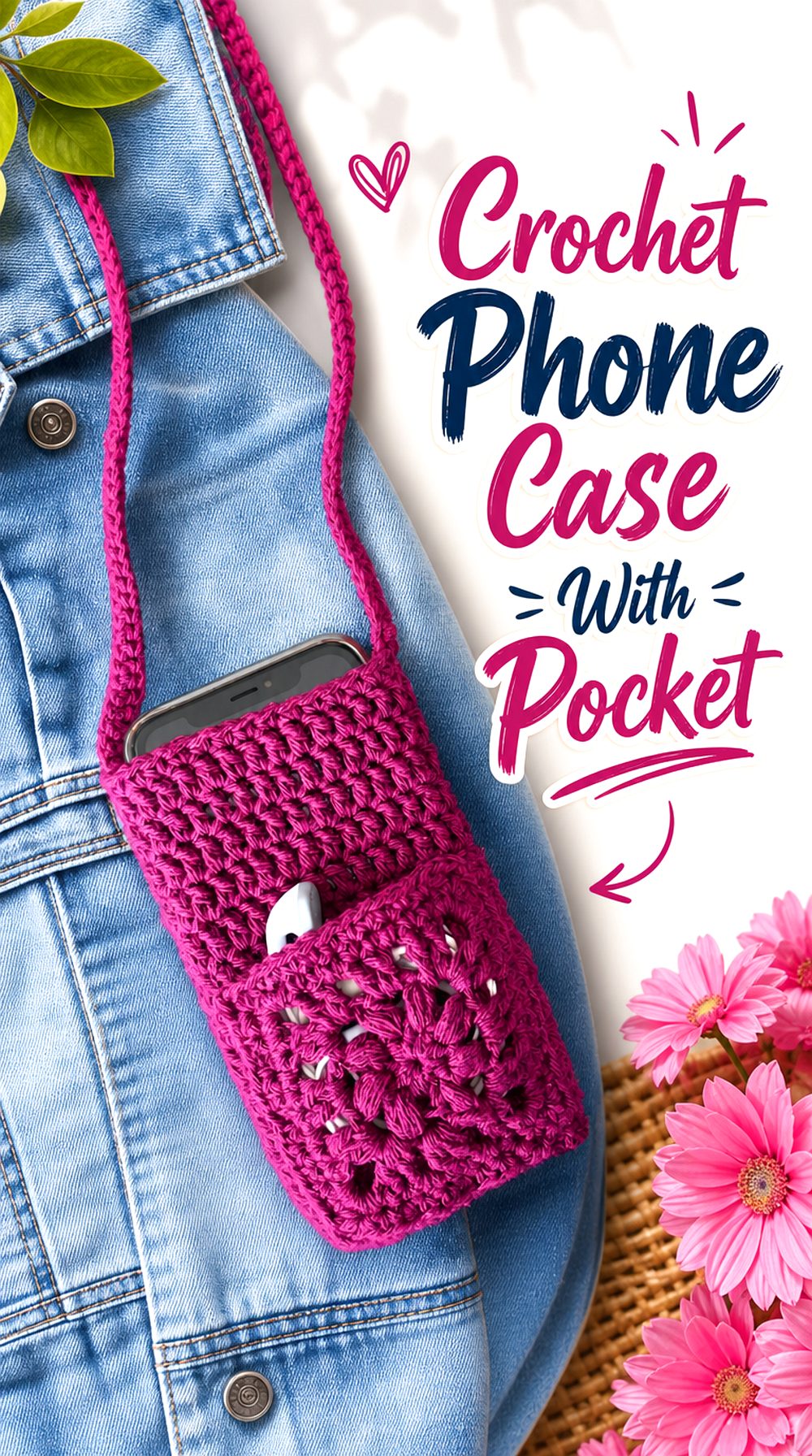 Crochet Phone Case With Pocket