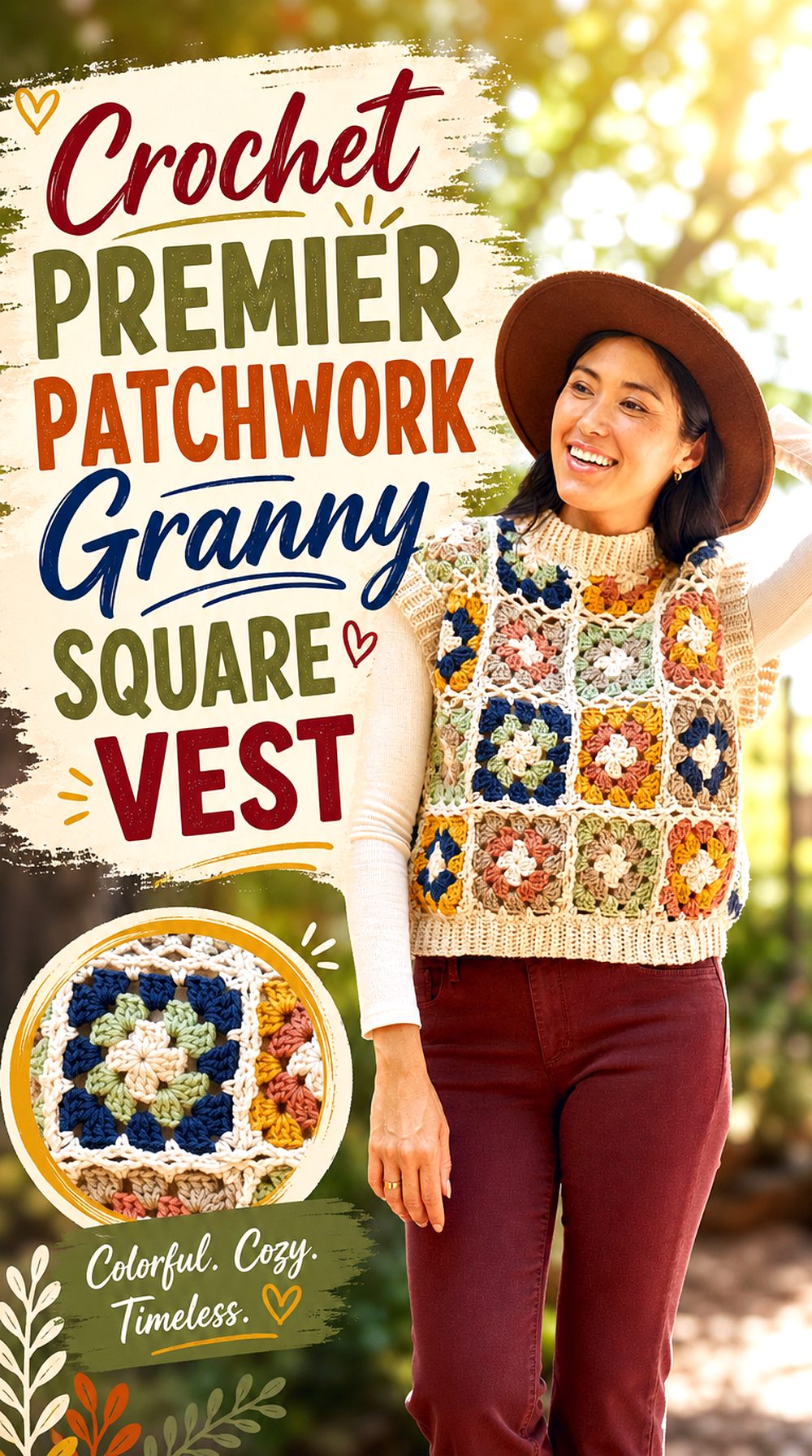 Crochet Premier Patchwork Granny Square Vest