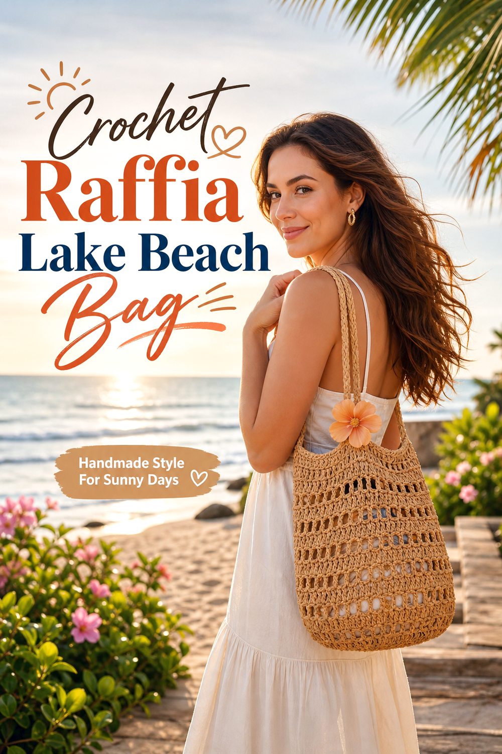 Crochet Raffia Lake Beach Bag