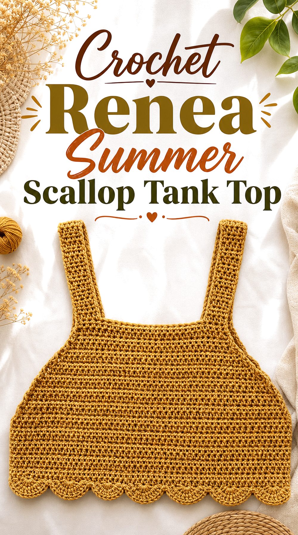 Crochet Renea Summer Scallop Tank Top