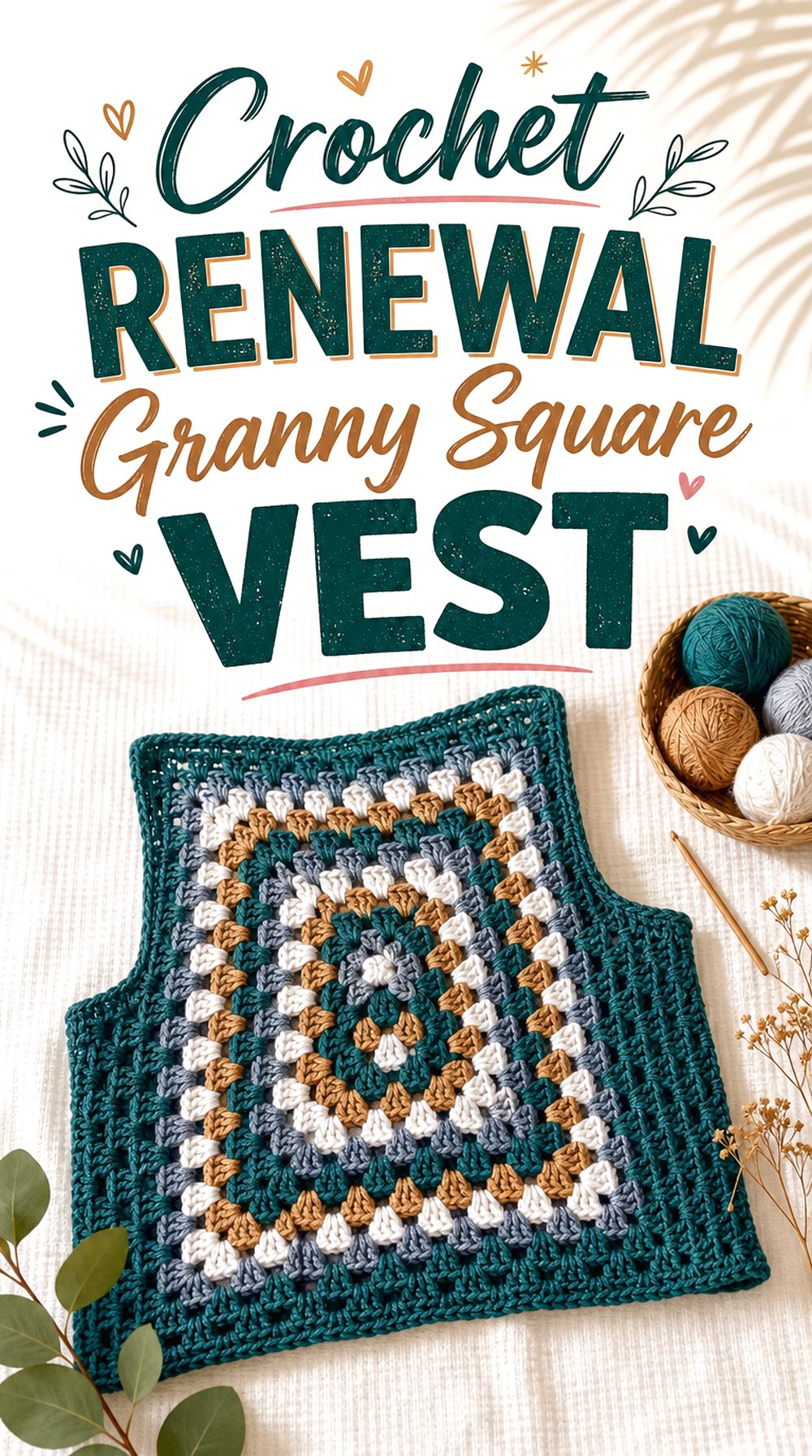 Crochet Renewal Granny Square Vest