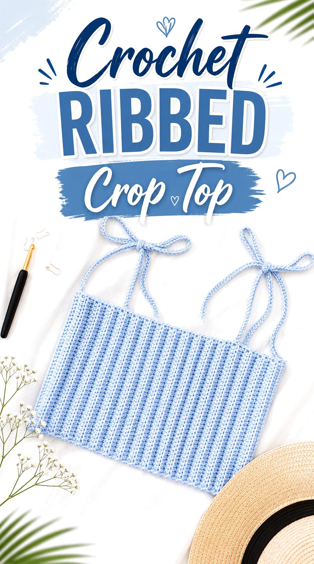 Crochet Ribbed Crop Top