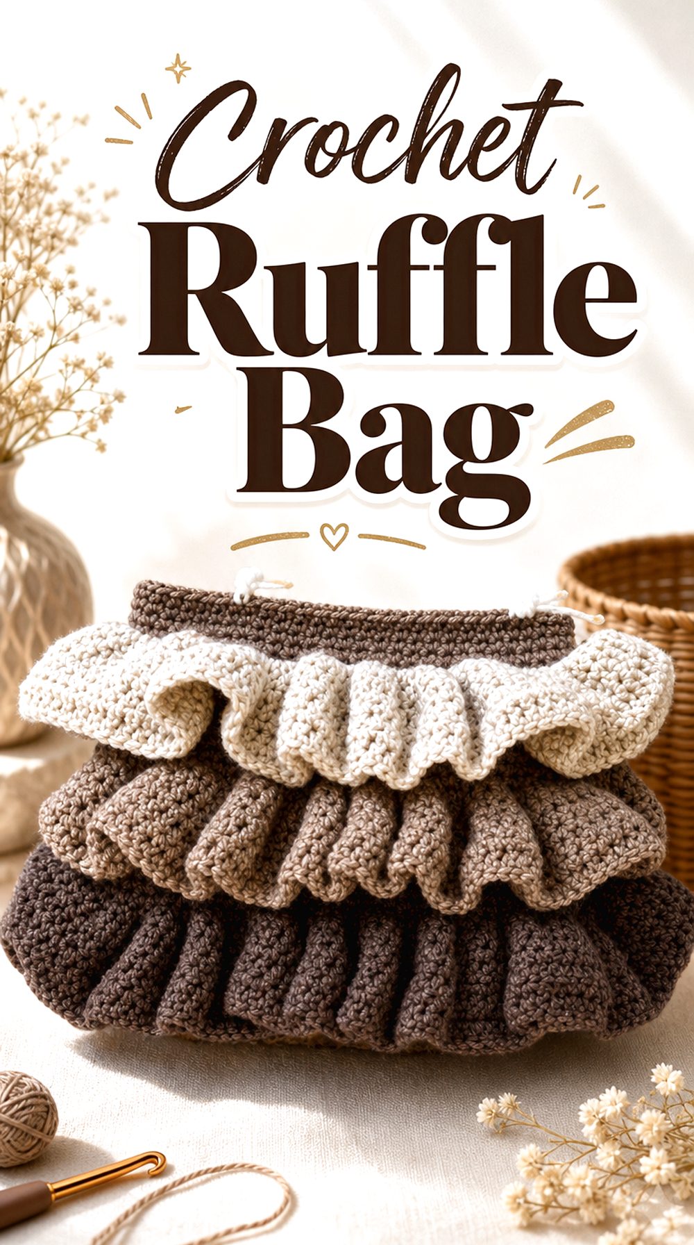 Crochet Ruffle Bag