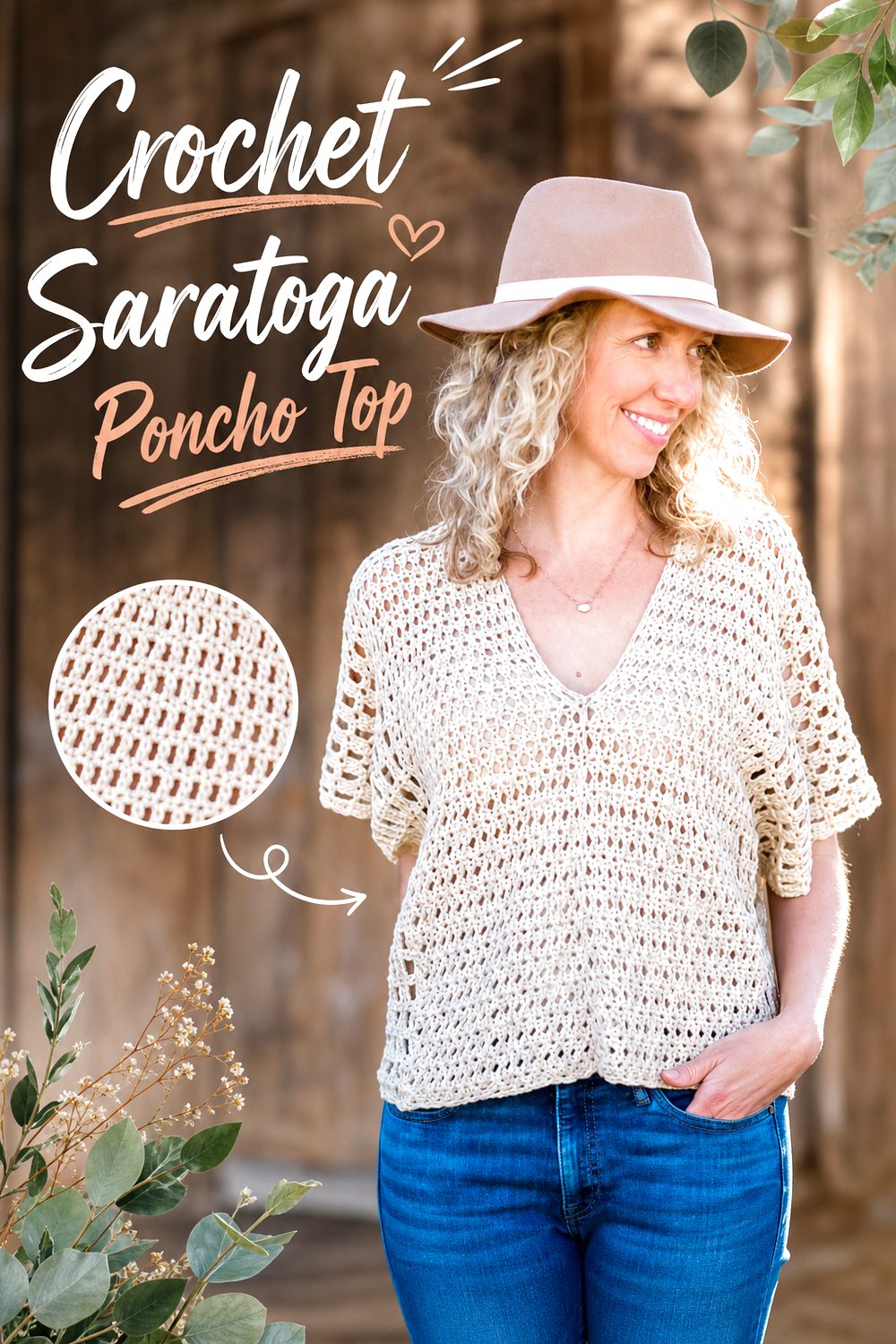 Crochet Saratoga Poncho Top