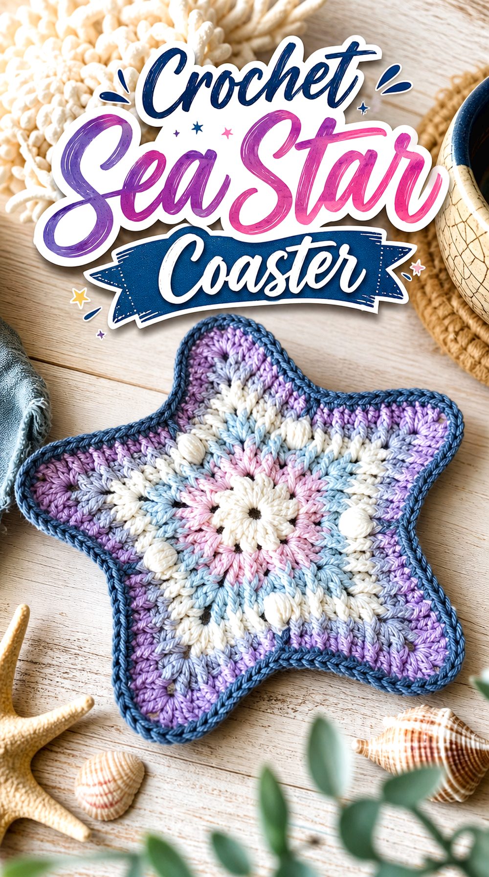 Crochet Sea Star Coaster