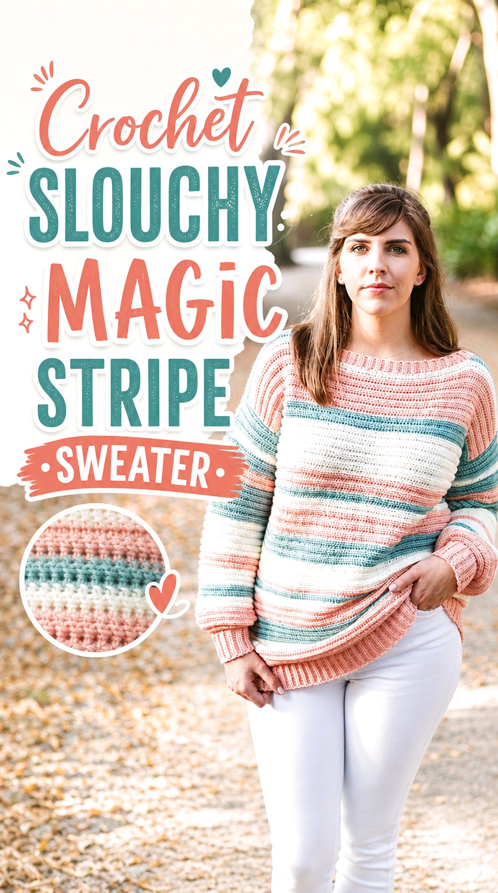 Crochet Slouchy Magic Stripe Sweater