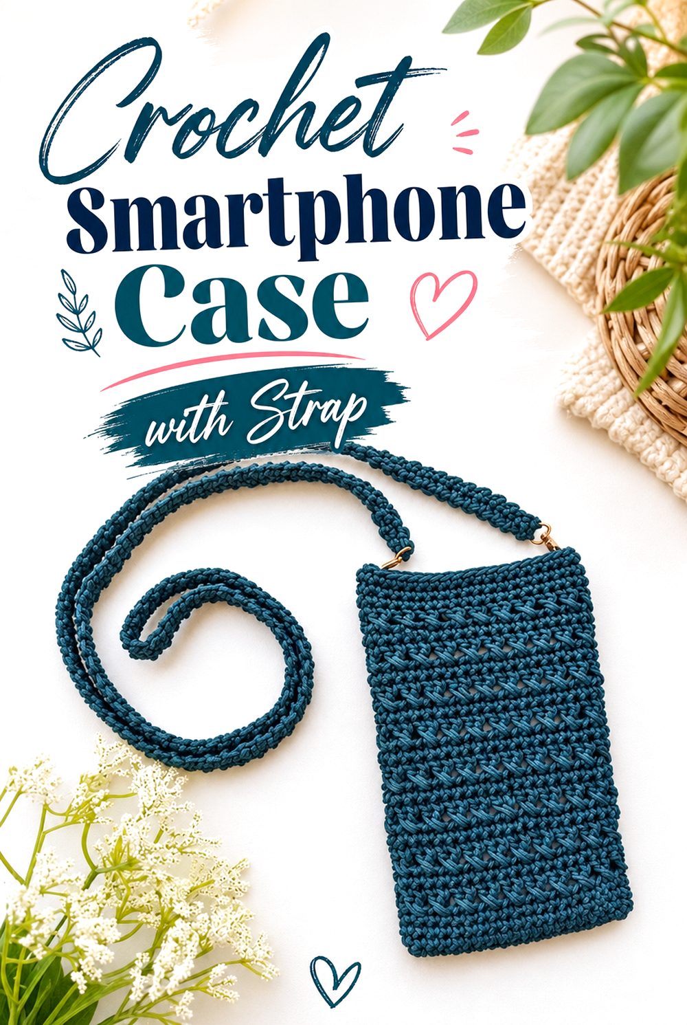 Crochet Smartphone Case with Strap