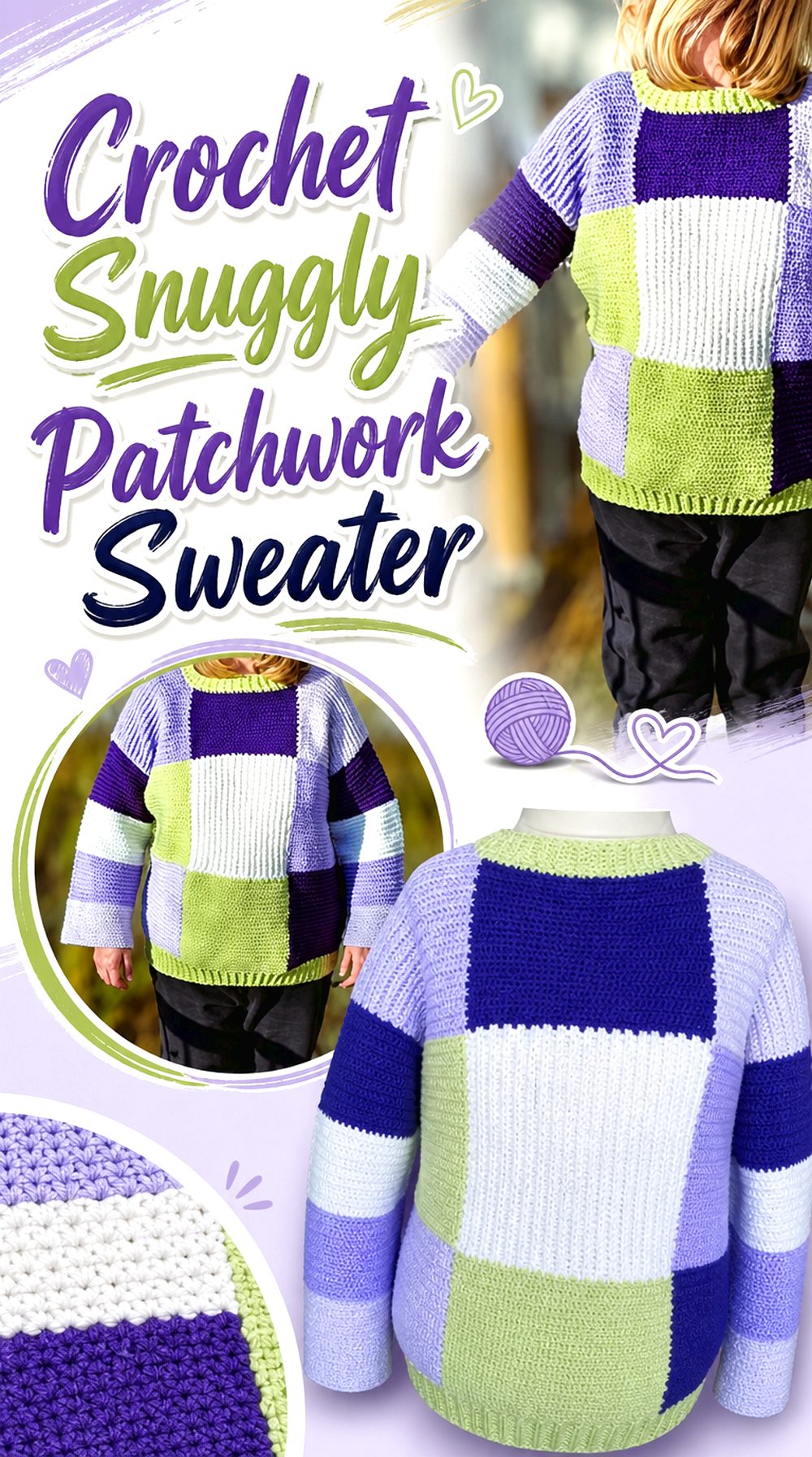 Crochet Snuggly Patchwork Sweater