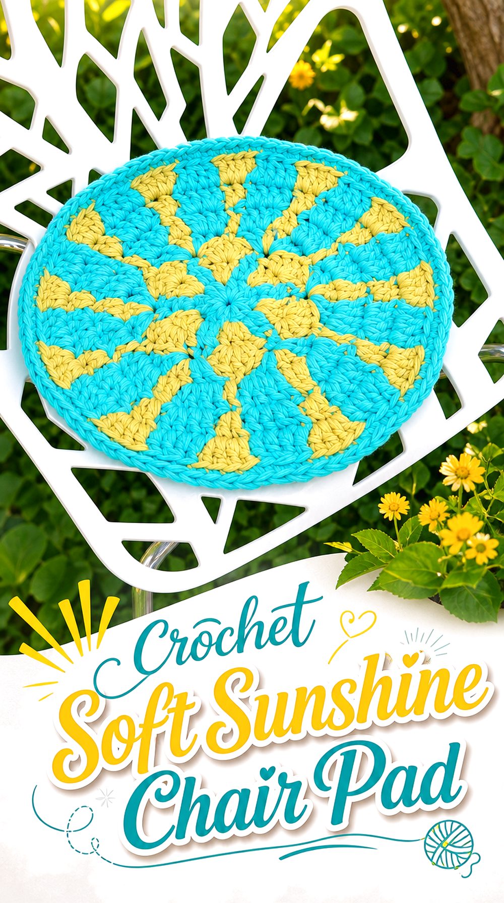 Crochet Soft Sunshine Chair Pad