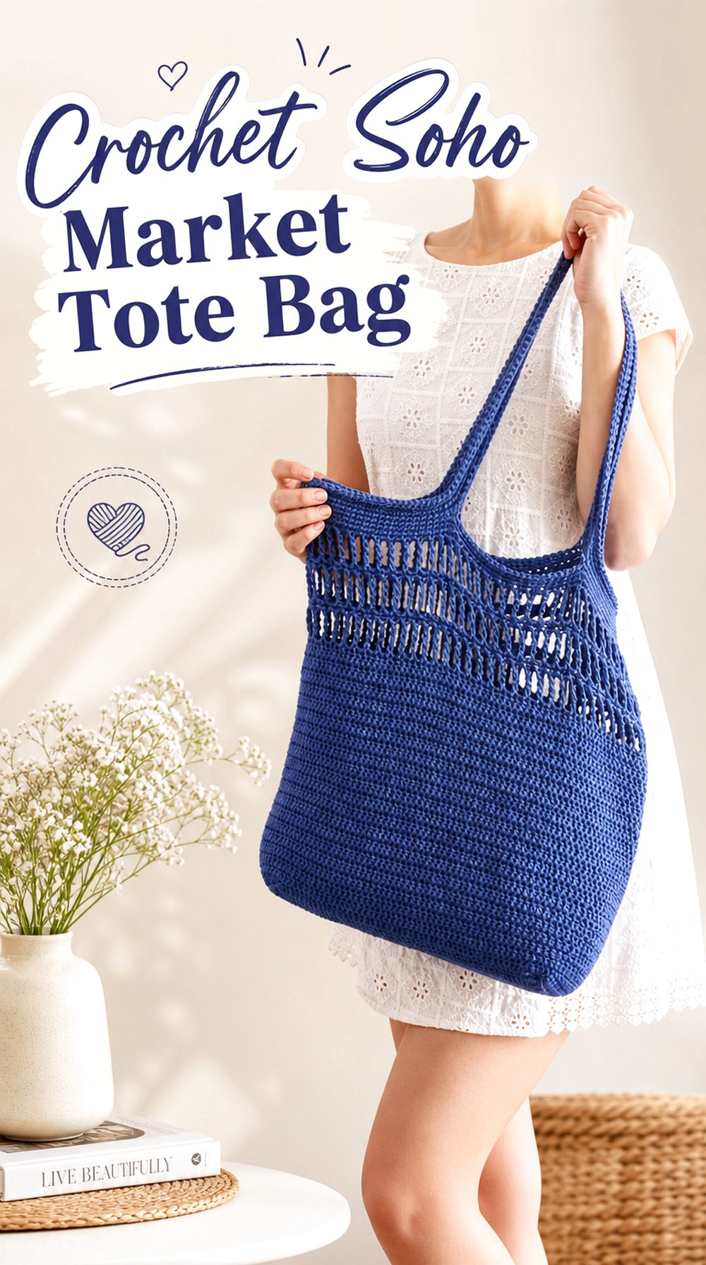 Crochet Soho Market Tote Bag