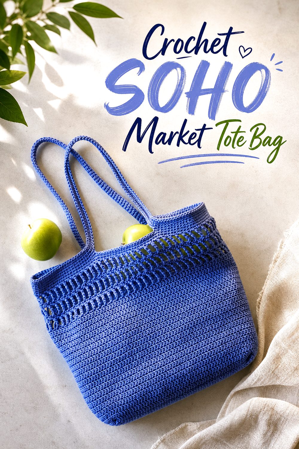 Crochet Soho Market Tote Bag
