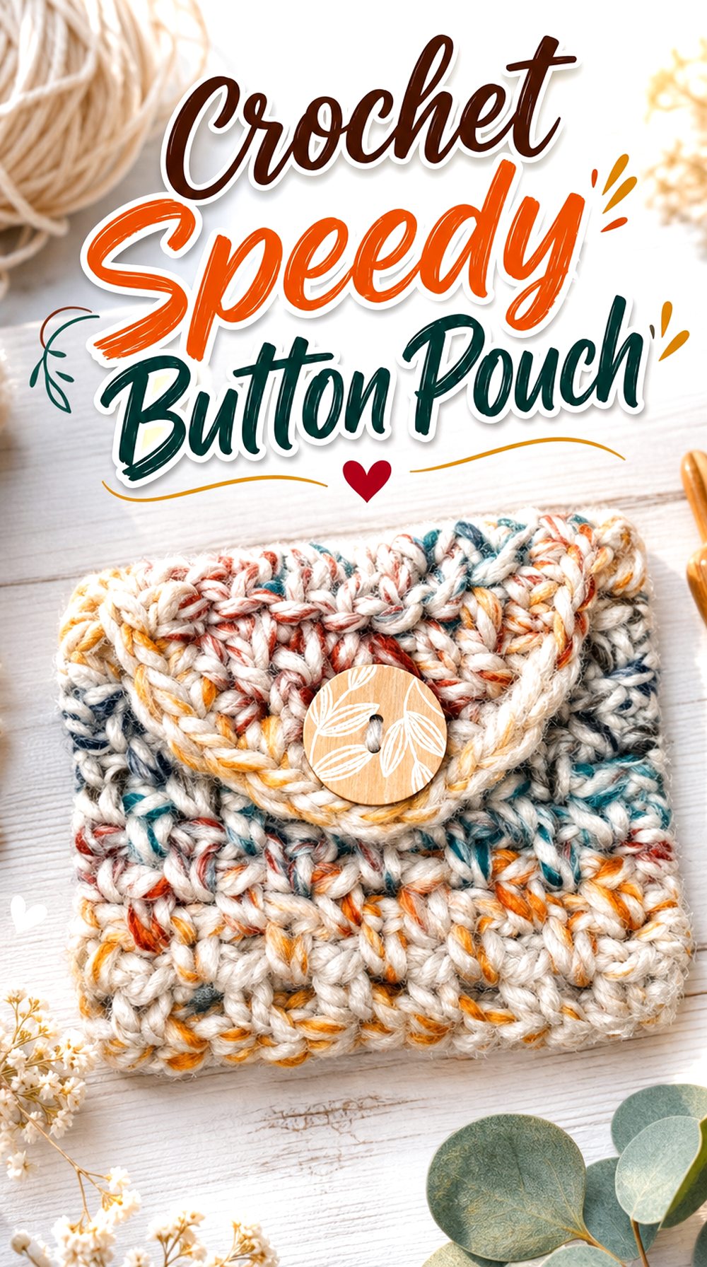 Crochet Speedy Button Pouch