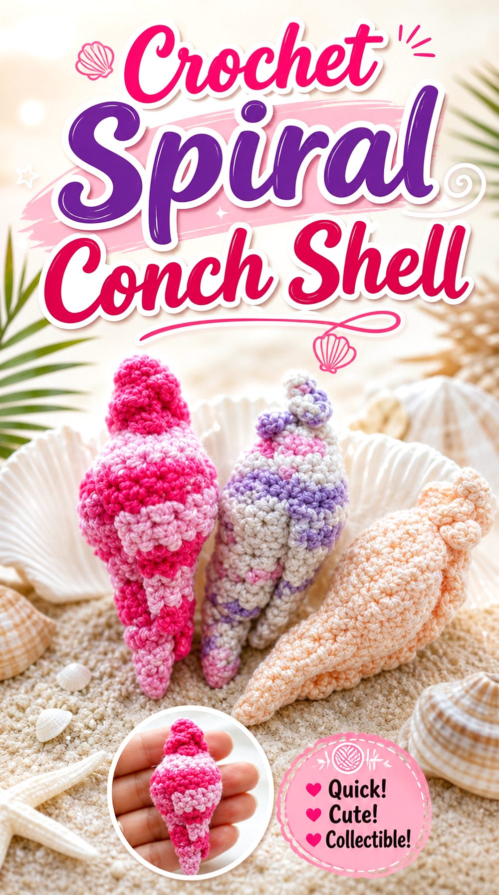 Crochet Spiral Conch Shell
