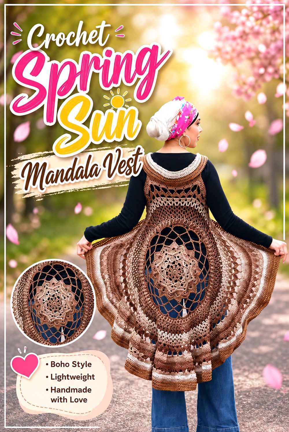 Crochet Spring Sun Mandala Vest