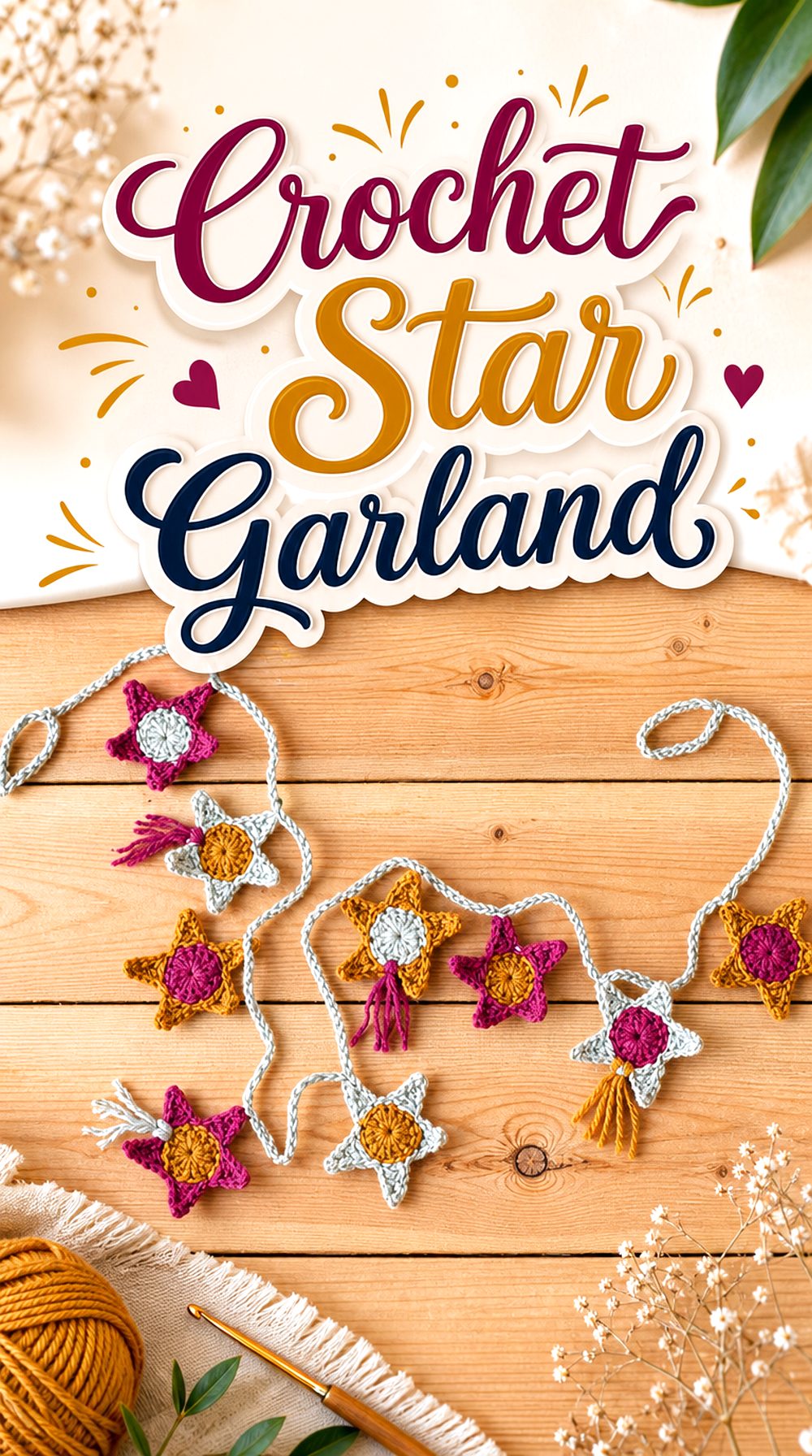 Crochet Star Garland