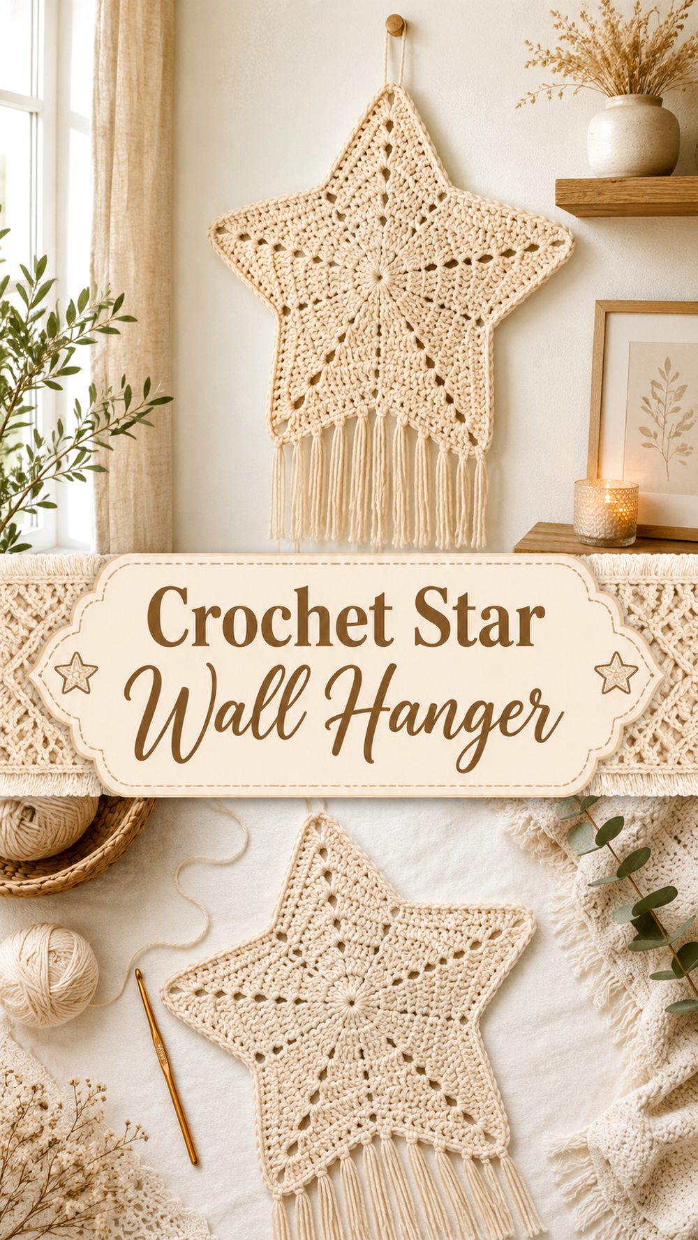 Crochet Star Wall Hanger
