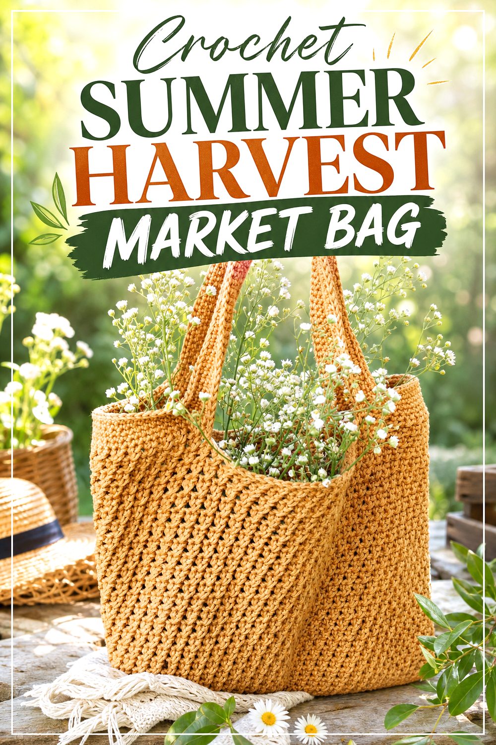 Crochet Summer Harvest Market Bag