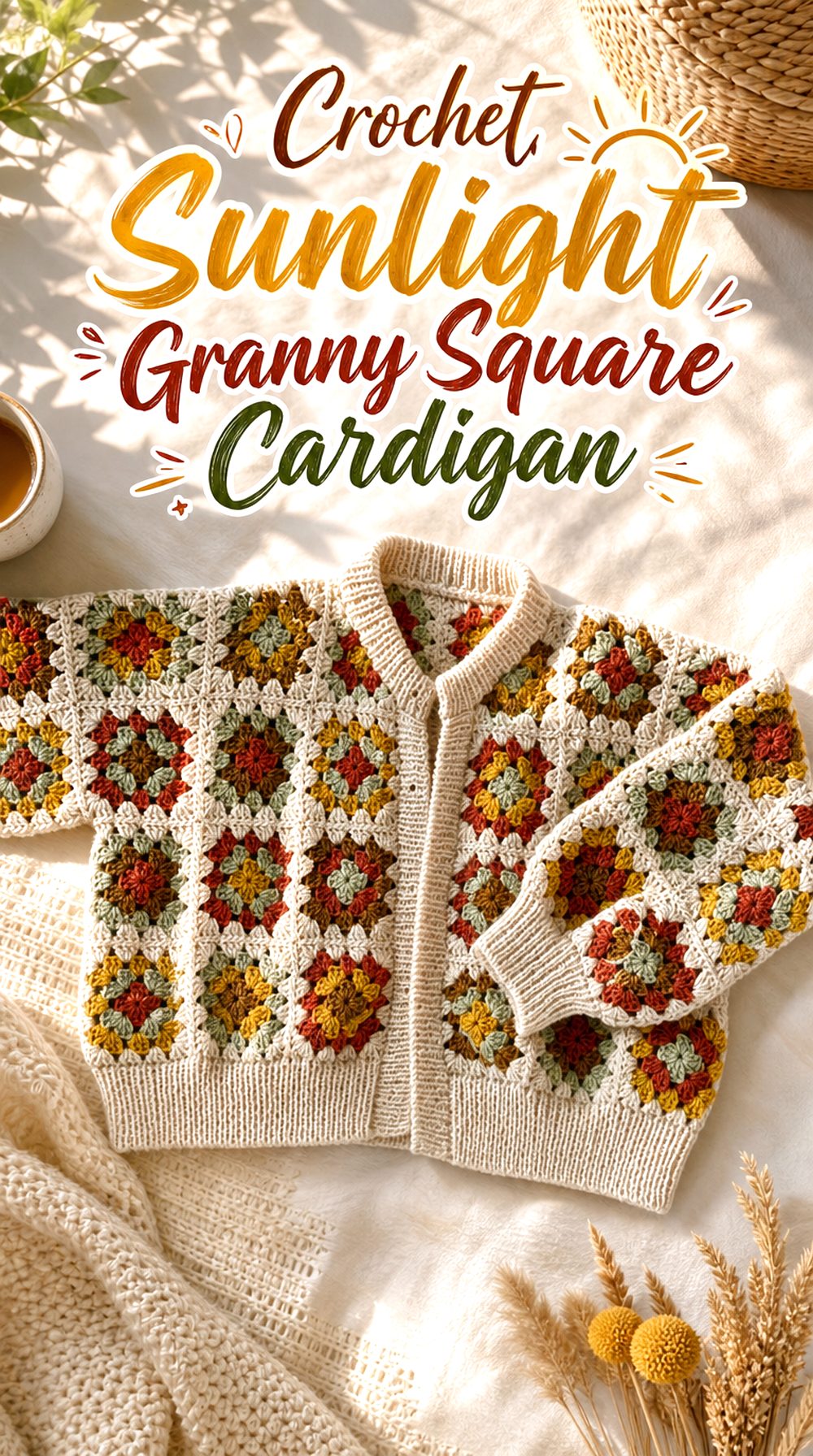 Crochet Sunlight Granny Square Cardigan