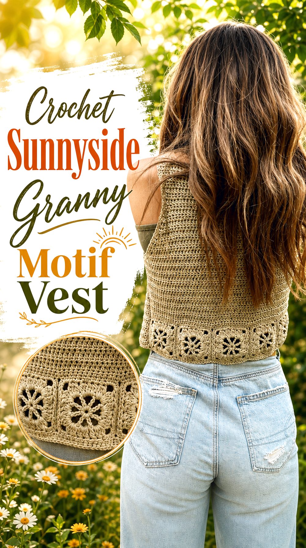 Crochet Sunnyside Granny Motif Vest