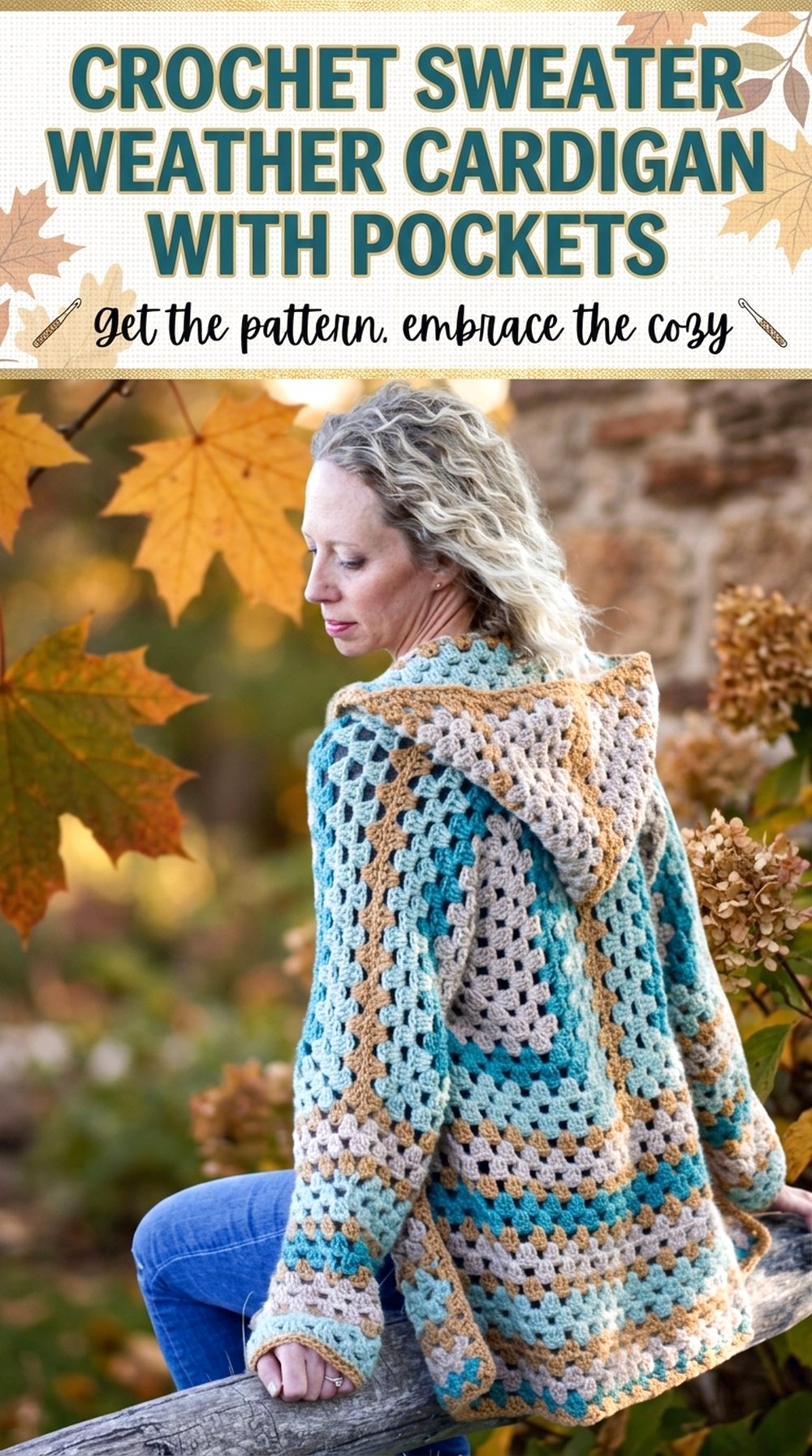 Crochet Sweater Weather Cardigan with Pockets
