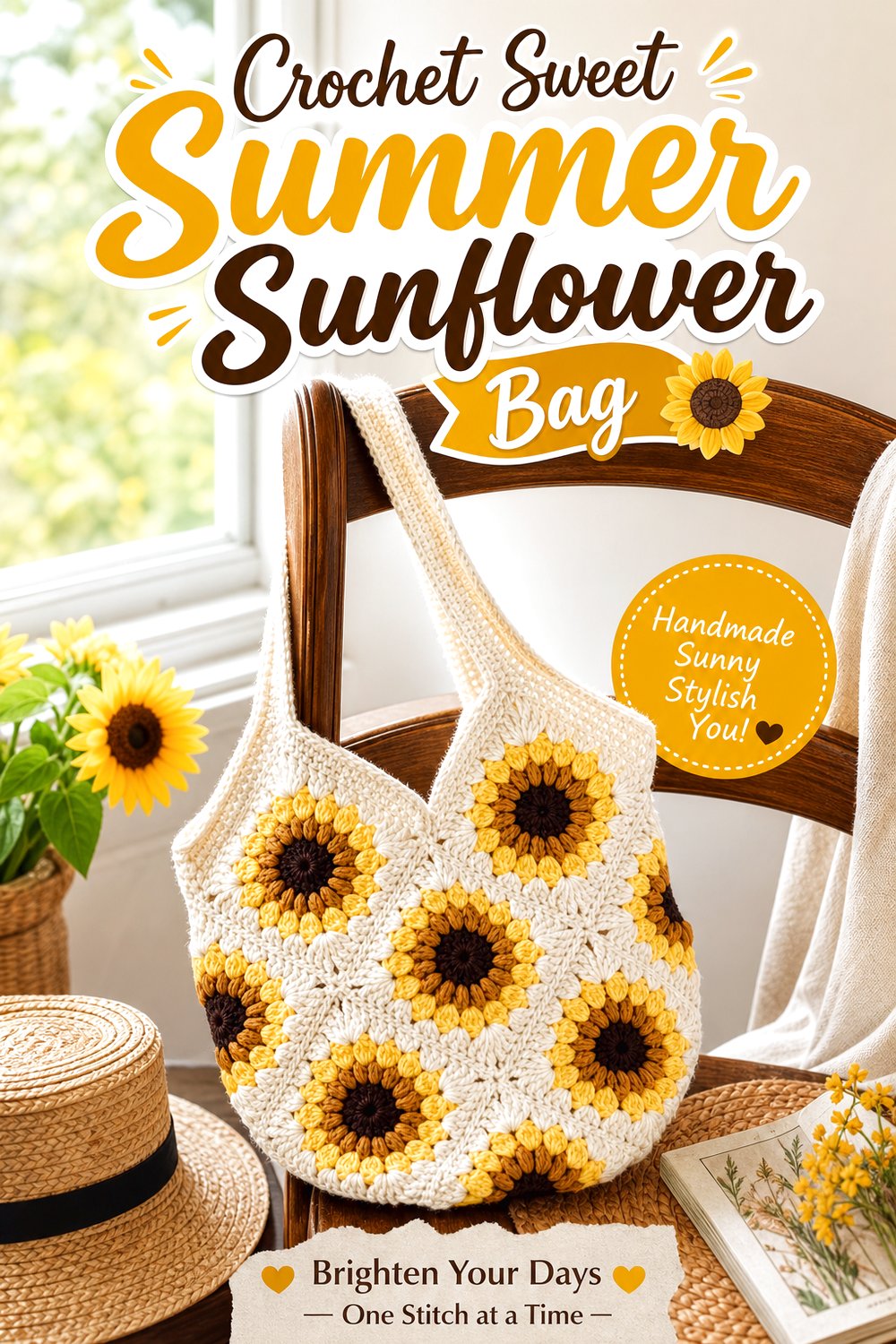 Crochet Sweet Summer Sunflower Bag