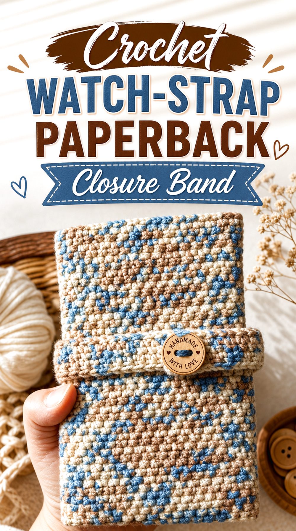 Crochet Watch Strap Paperback Closure Band