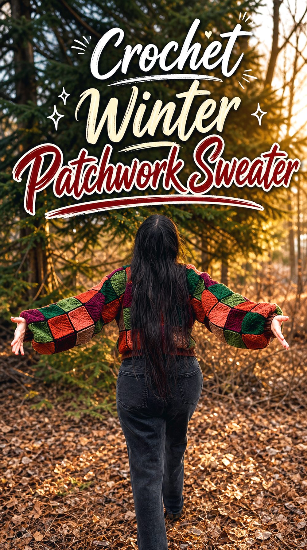 Crochet Winter Patchwork Sweater