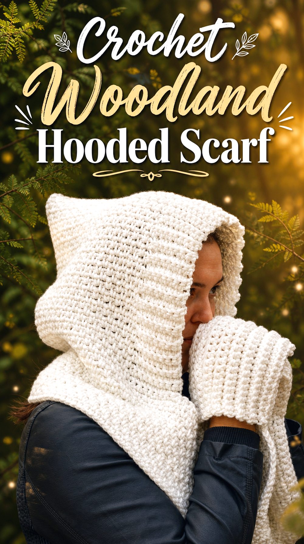 Crochet Woodland Hooded Scarf